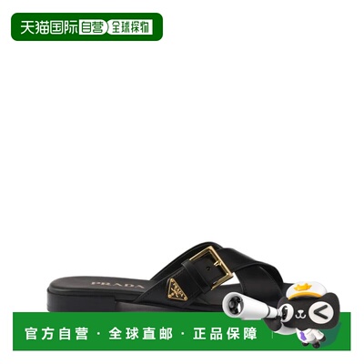 欧洲直邮PRADA 女士凉鞋 1XX778F010248F0002 SS2026 黑色 LEATHE