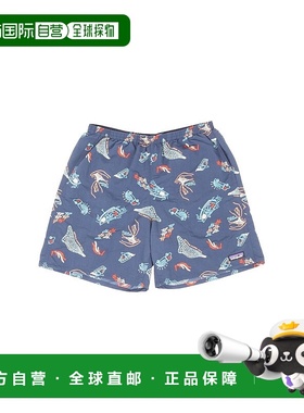 自营欧洲直邮Patagonia Baggies系列男士潮池蓝聚酯纤维海洋主题