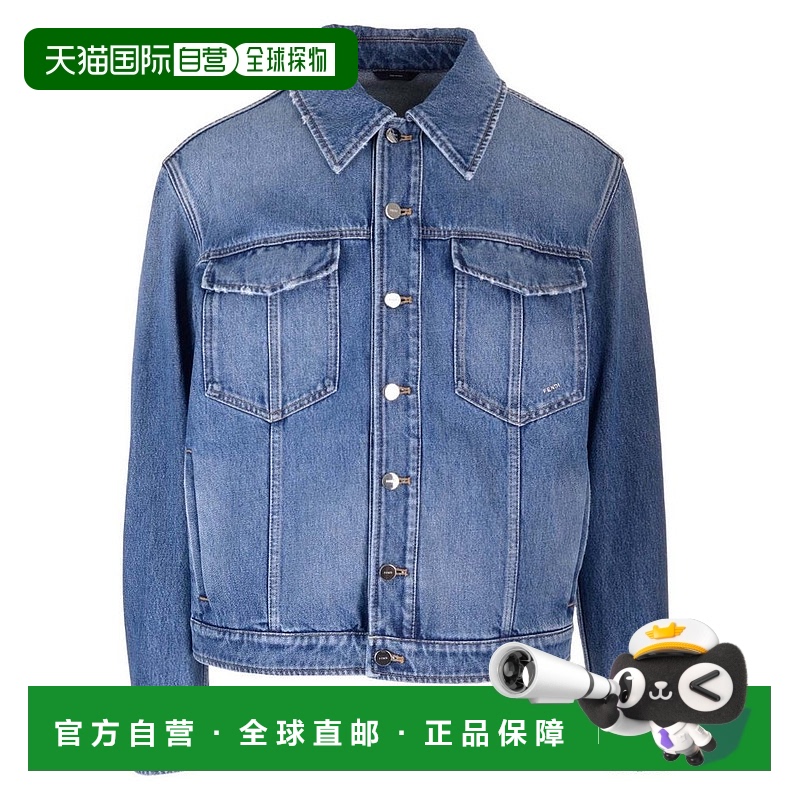 香港直邮Fendi 芬迪 男士 单排扣牛仔夹克 FW1027AS02