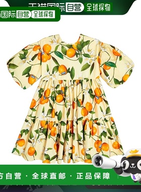 1h可退 香港直邮Molo 女童 Casta 花朵棉质连衣裙童装 orange橙色