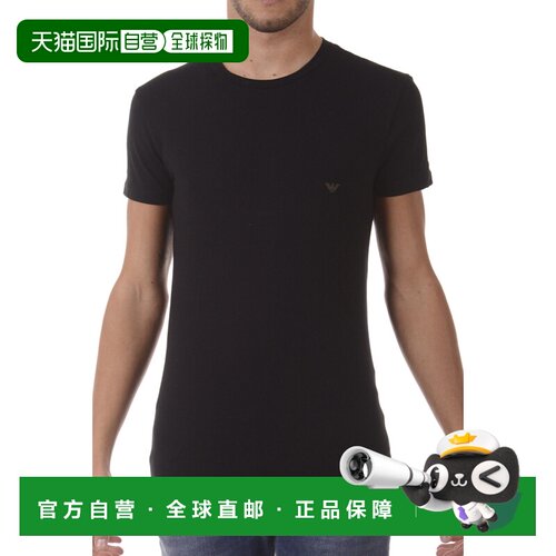 1h可退 香港直邮EMPORIO ARMANI 男士T恤 1110357A725BLACK SS202