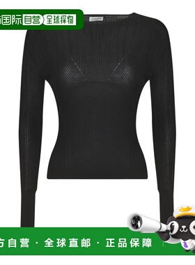 1h可退 香港直邮Lanvin 朗雯 女士 黑色上衣 RWPO0048K004A2410