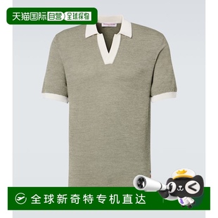 香港直邮Orlebar 男士 1h可退 Brown Horton 针织羊毛棉质Polo衫