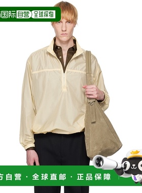 1h可退 香港直邮AURALEE 男士 黄色 Light Sheer Nylon Half Zip