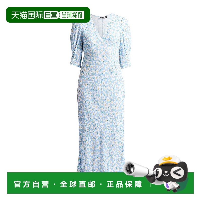 1h可退 香港直邮RIXO 女士 长款连衣裙 blue蓝色 舒适时尚