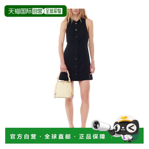 香港直邮Ganni 无袖连衣裙 F9224高端穿搭时髦显瘦 时尚高级感