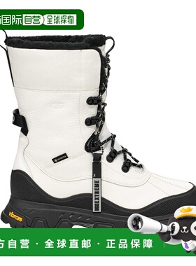 自营欧洲直邮UGG24新款 女士白色皮革鞋面可折叠鞋帮反光鞋带防水