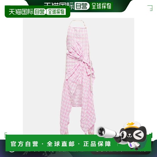 香港直邮Acne Studios 艾克妮 女士 方格花布挂脖连衣裙 000857