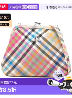 1h可退 香港直邮Vivienne Westwood 格纹单肩包 4B01001BWW01CV