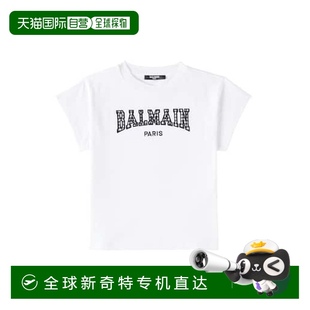 徽标印花棉质针织T恤童装 1h可退 女童 香港直邮Balmain 巴尔曼