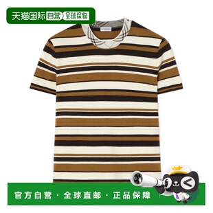 1h可退 香港直邮Burberry 条纹羊毛混纺T恤 81250451
