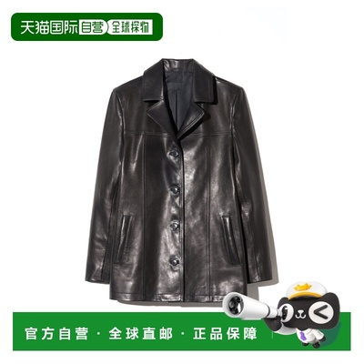 1h可退 香港直邮NILI LOTAN 女士 Brett 皮革夹克 black黑色 舒适