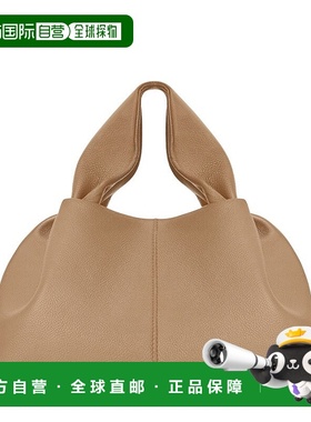 自营欧洲直邮POLENE Numero Neuf波尔多红色荔枝纹小牛皮手提单肩