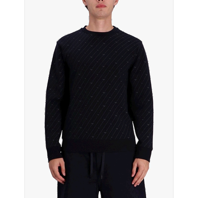 香港直邮Emporio Armani 圆领徽标卫衣 6L1M781JHSZ阿玛尼