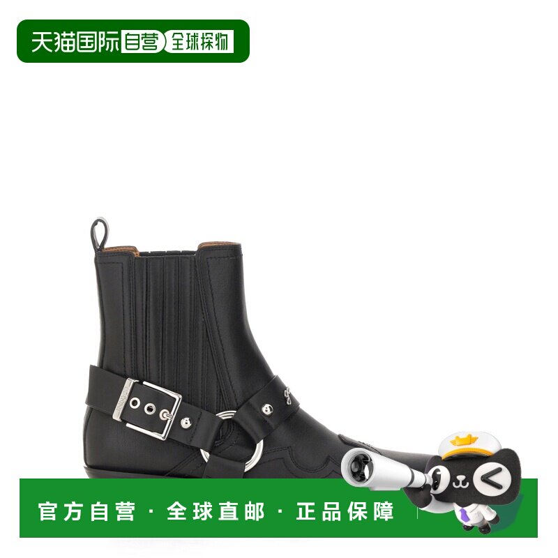 1h可退 香港直邮GANNI 女士靴子 S2744099 AW2025 黑色 低帮切尔