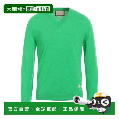 香港直邮Gucci 古驰 男士 毛衣 green绿色 舒适时尚针织衫