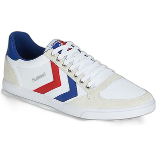 欧洲直邮hummel 男女同款白色平底低帮系带经典时尚舒适休闲板鞋