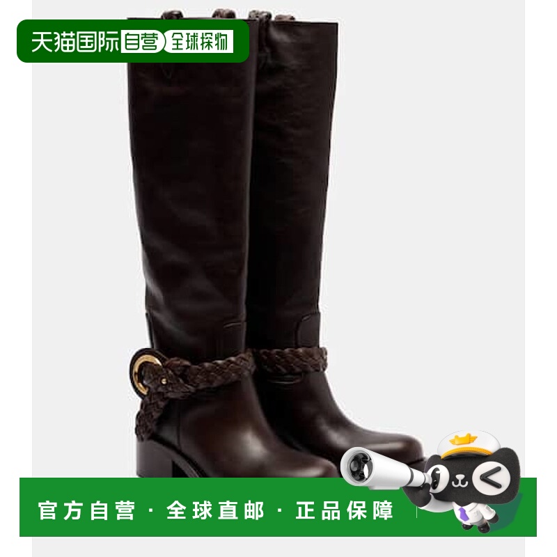 1h可退 香港直邮ZIMMERMANN 女士 Helix 40 皮质及膝靴子女靴