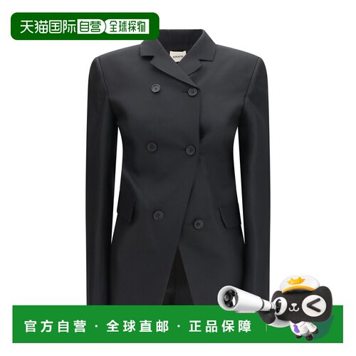 1h可退 KHAITE 女士 Rolo 双排扣羊毛真丝混纺西装外套 6