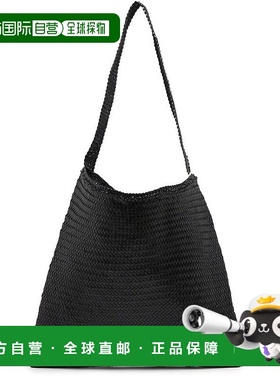 自营欧洲直邮Dragon Diffusion Ars系列黑色女士小牛皮编织托特包