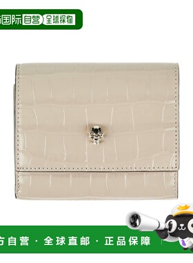 1h可退 香港直邮mcqueen 亚历山大 麦昆 女士 钱包 grey灰色 舒适