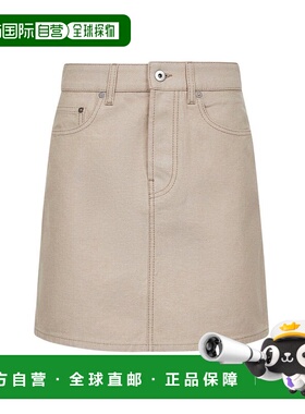 1h可退 香港直邮Burberry 巴宝莉 女士 馬術騎士牛仔迷你裙 81055