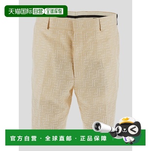 男士 提花短裤 休闲裤 FB0821AU6Y 香港直邮Fendi 直筒裤 芬迪