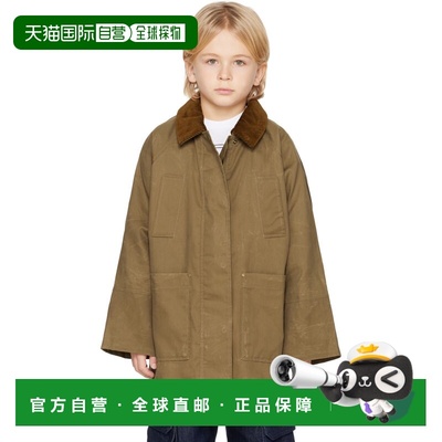 1h可退 香港直邮Burberry 巴宝莉 女童 卡其色 Raglan 儿童大衣童