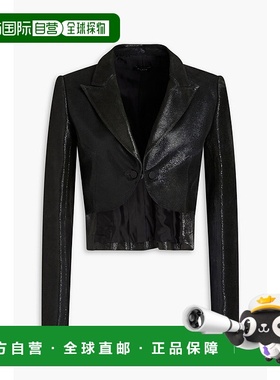 1h可退 香港直邮Alaia 女士 不对称磨面绒面革西装外套 6H9V104RC