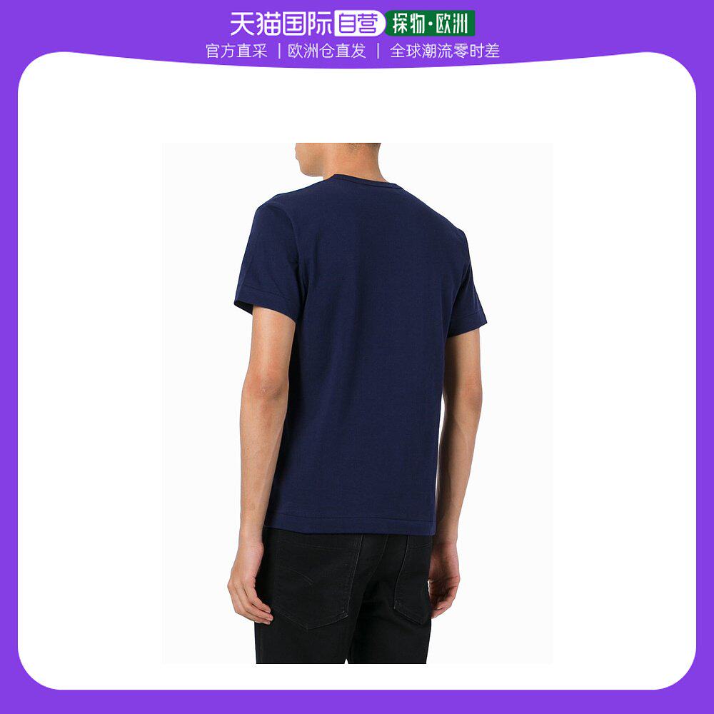 【欧洲直邮】comme des garcons川久保玲男士t恤夏季短袖蓝色宽松