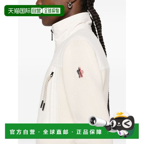 1h可退 香港直邮moncler 盟可睐 女士 NATURAL 结合针织休闲夹克