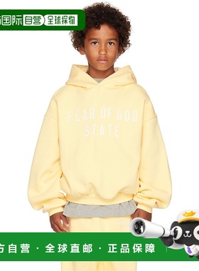 1h可退 香港直邮Essentials 女童 黄色 90s Fit Fleece 儿童连帽