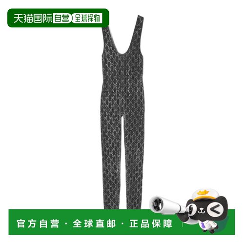 1h可退 香港直邮Gucci GG水晶刺绣连体裤 850293XUANS套装背带裤