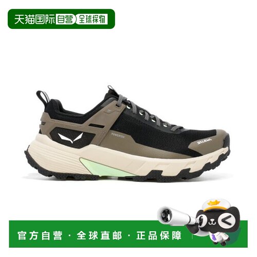 自营欧洲直邮SALEWA PEDROC女士卡其棕/黑色织物低帮徒步鞋休闲鞋