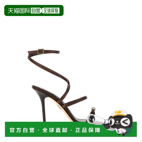 香港直邮Dsquared2 二次方 女士 巧克力色皮质凉鞋 HSW0298015000
