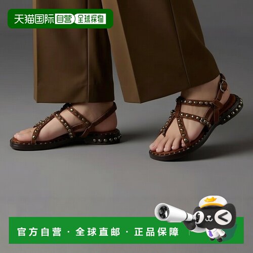 欧洲直邮Ash艾熙鞋子女凉鞋棕色PRECIOUS罗马鞋
