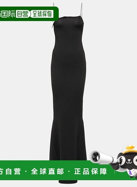 1h可退 香港直邮Jacquemus 女士 La Aro 长袍睡裙 black黑色 舒适