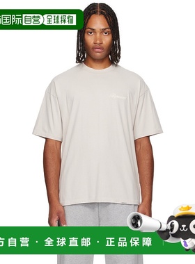1h可退 香港直邮Represent 男士 灰色 Script Logo T 恤 MLM10002