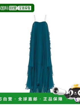 1h可退 香港直邮Chloe 蔻依 女士 無袖荷葉邊長裙 CH26SRO13001