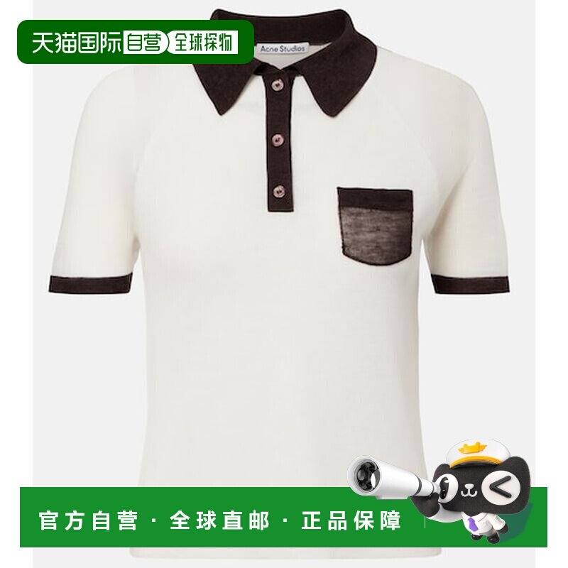 1h可退 香港直邮Acne Studios 艾克妮 女士 半透视Polo衫上衣女装