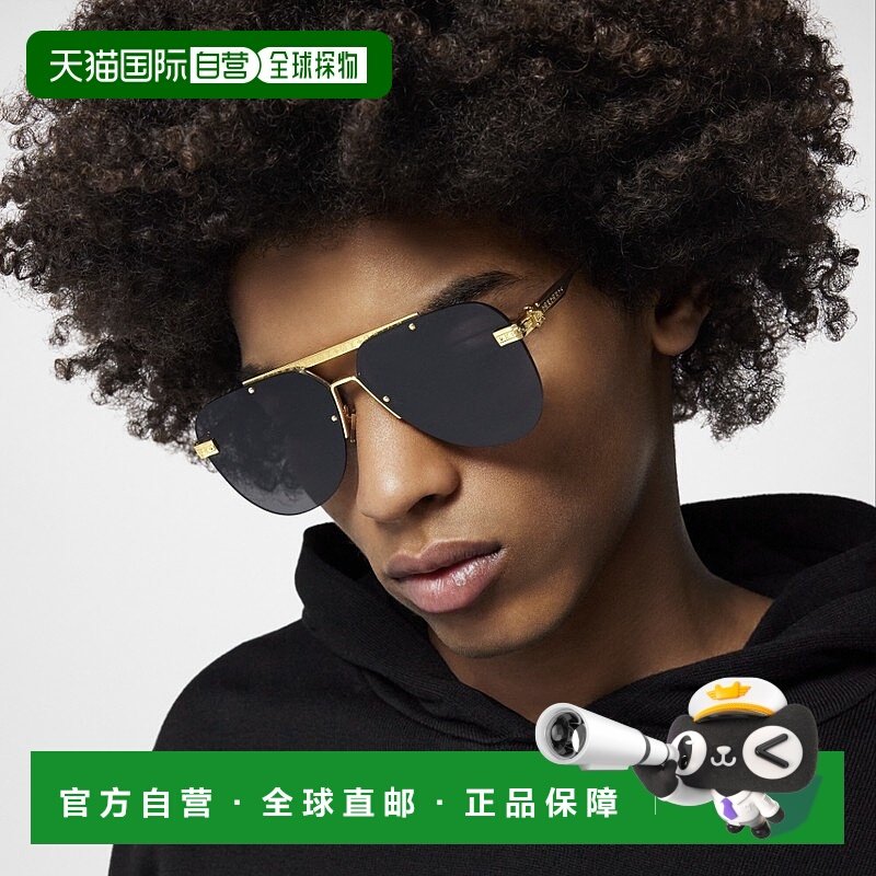 自营1h可退 欧洲直邮LV/路易威登 男士黑色金属太阳镜正品百搭显
