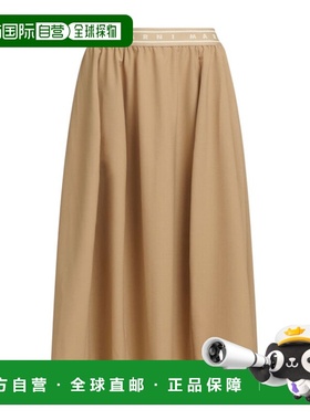 香港直邮Marni 羊毛混纺中长半身裙 GOMA0707S0UTP771长裙a字裙