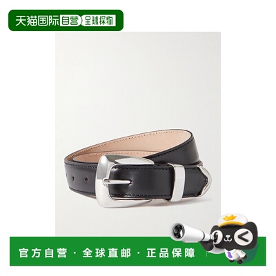 1h可退 KHAITE 女士 Benny 皮革腰带 10012763 black黑色皮带