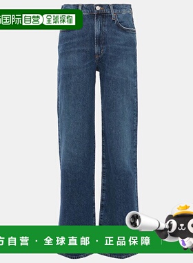 1h可退 香港直邮AGOLDE 女士 Harper 中腰直筒牛仔裤 blue蓝色 舒