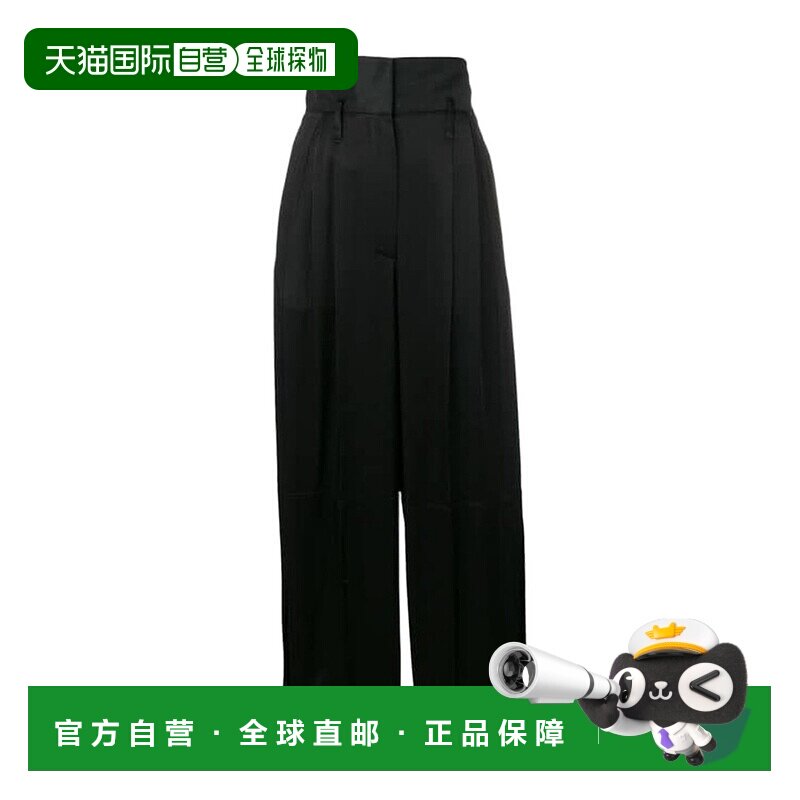 香港直邮Givenchy 高腰绸缎长裤 BW50CN120H纪梵希女装阔腿裤