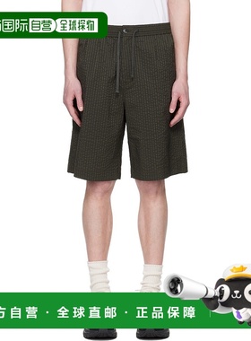 1h可退 香港直邮MAISON KITSUNE 男士 灰色 Elasticated 百慕大短