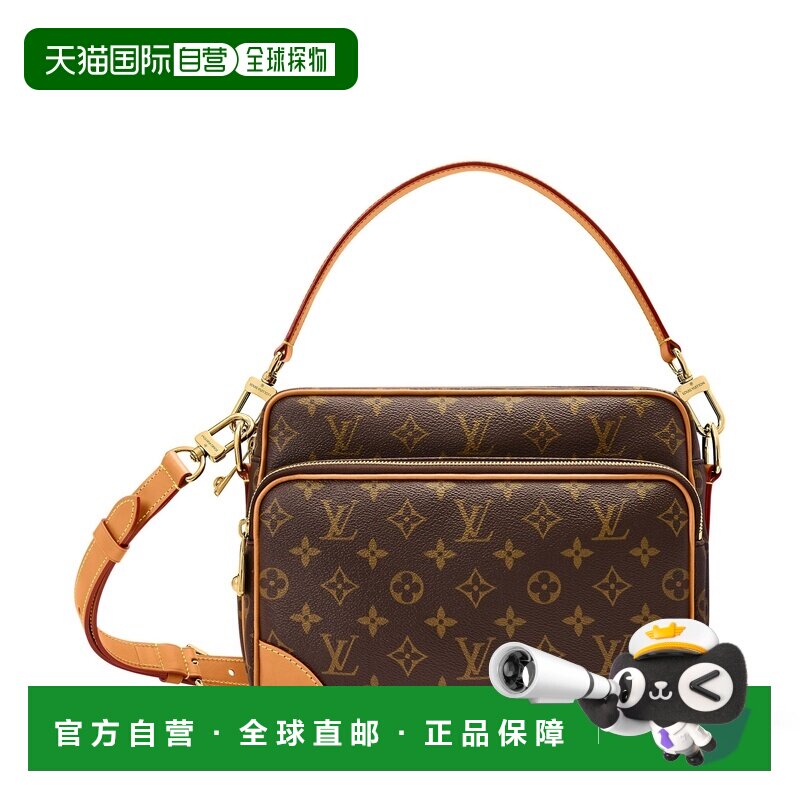 自营欧洲直邮LV路易威登 Nil GM 老花男士老花帆布斜挎包单肩包