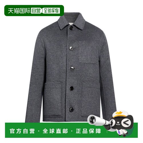 1h可退 香港直邮Ami Paris 男士 大衣 grey灰色 舒适时尚