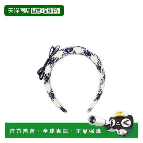 香港直邮Self-Portrait 格纹圈圈发带 RS26740HN【付后1h可退】