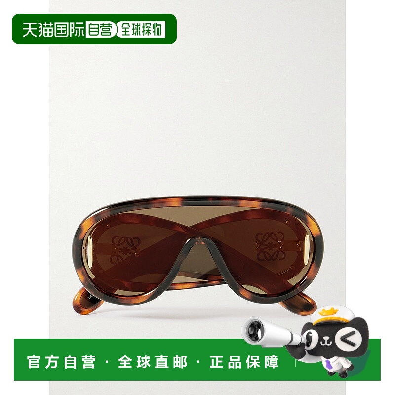 1h可退 香港直邮LOEWE 罗意威 女士 反光尼龙面罩太阳镜 LW40108I